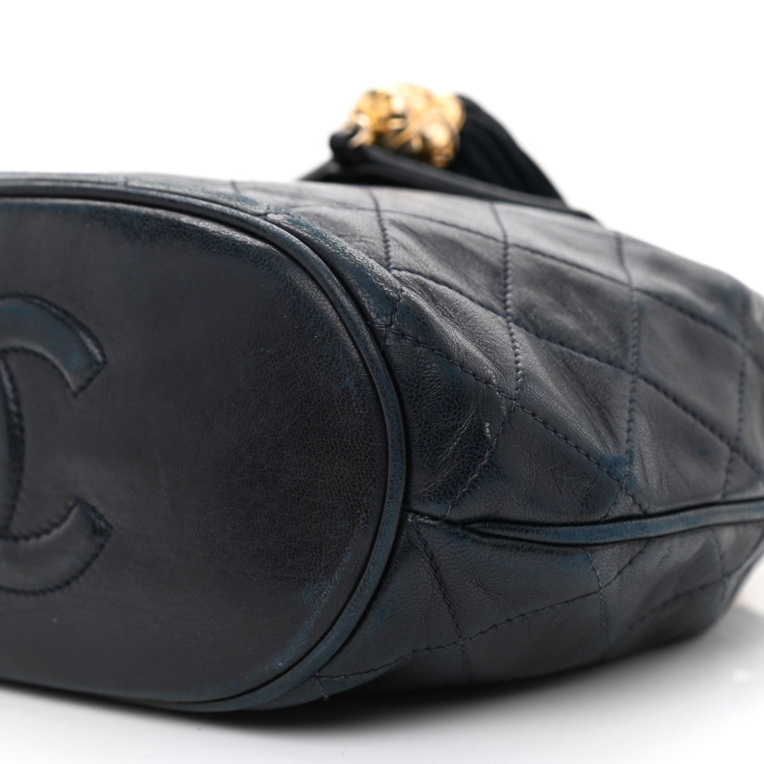 Chanel Lambskin CC Tassel Shoulder Bag Navy 12 of 20