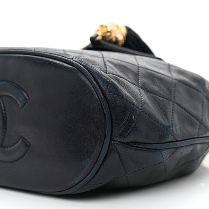 Chanel Lambskin CC Tassel Shoulder Bag Navy 12 of 20