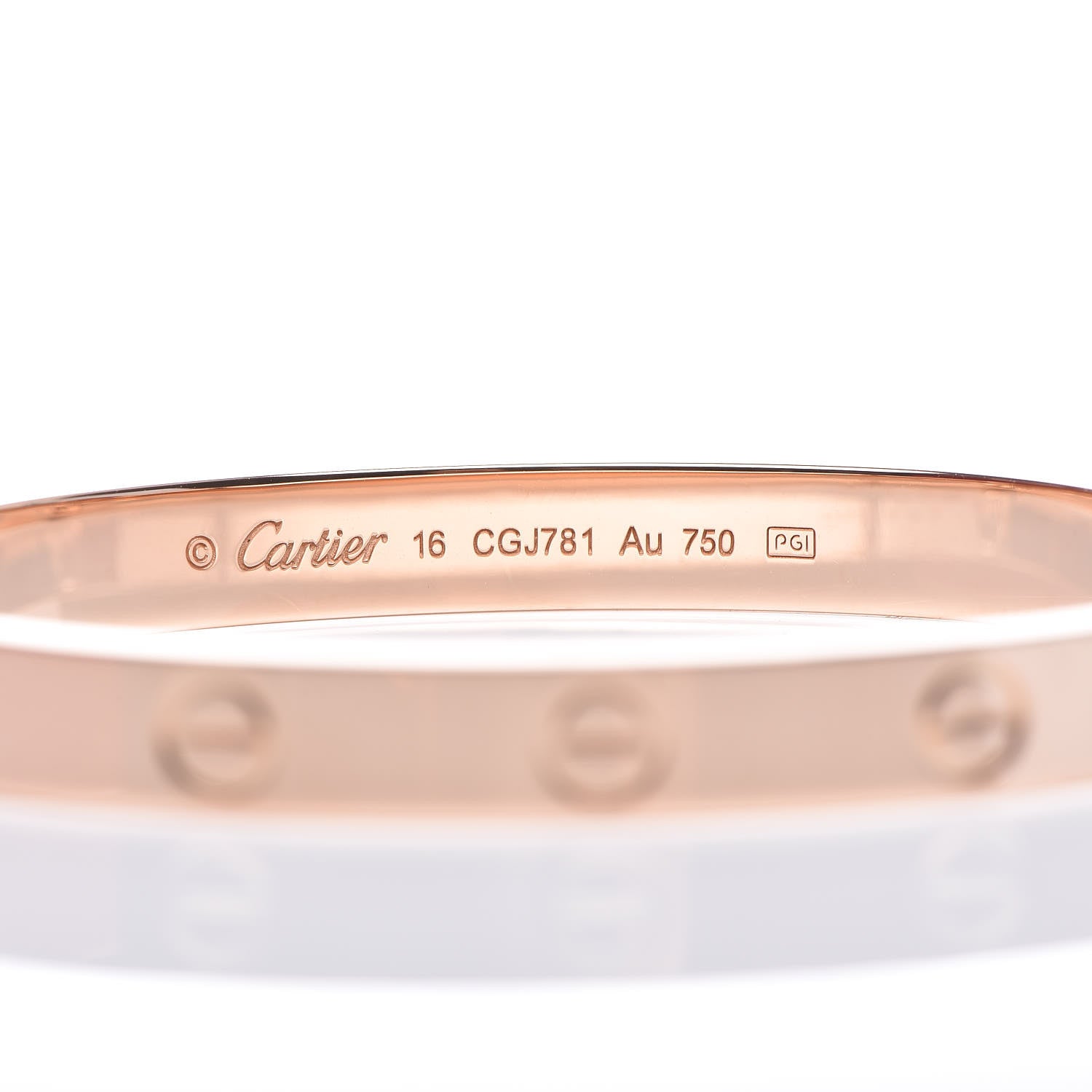 Cartier 18K Pink Gold LOVE Bracelet 16 5 of 7