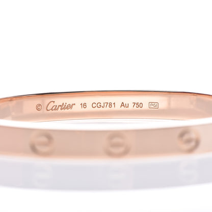 Cartier 18K Pink Gold LOVE Bracelet 16 5 of 7