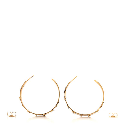 Christian Dior Metal J'Adior Star Hoop Earrings Aged Gold 3 of 4