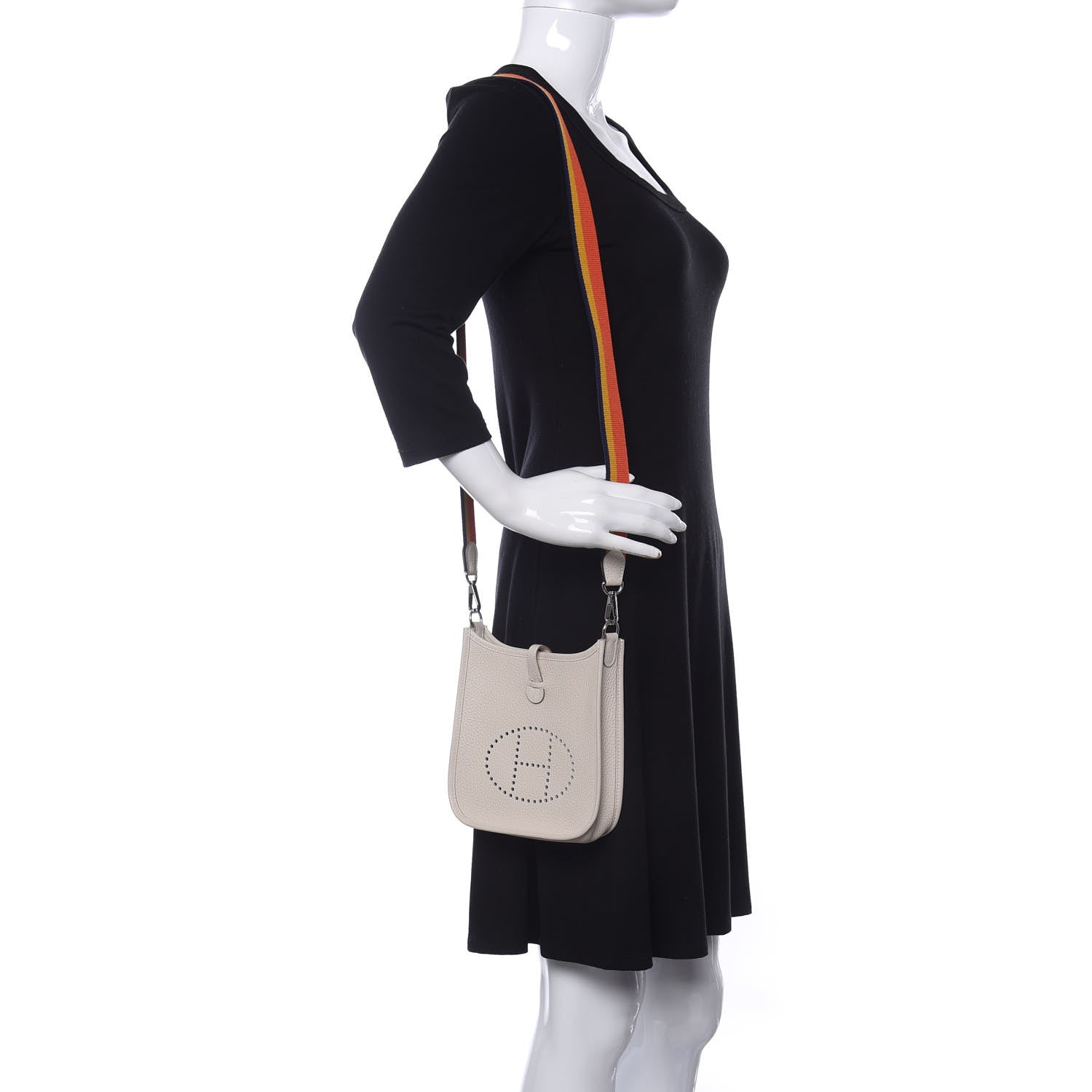 Hermes Taurillon Clemence Amazone Evelyne TPM Craie 2 of 10