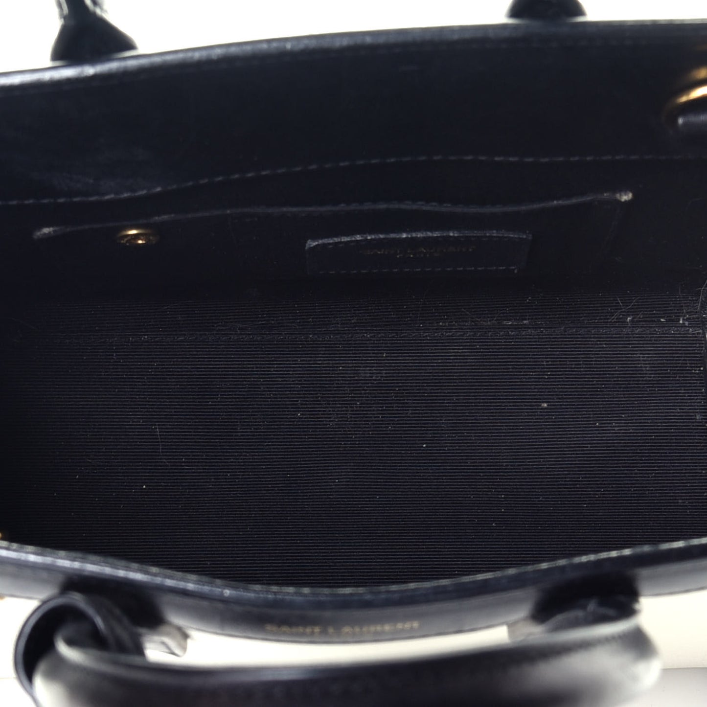 Calfskin Bi-Color Nano Sac De Jour Porcellana Black