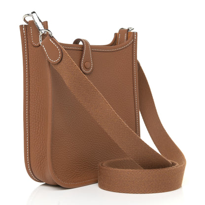 Hermes Taurillon Clemence Evelyne TPM Gold 3 of 11