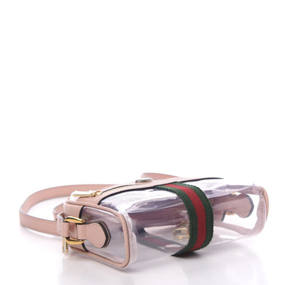 Gucci Vinyl Web Mini Ophidia Transparent Shoulder Bag Perfect Pink 3 of 10