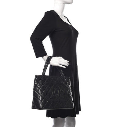 Chanel Caviar Quilted Medallion Tote Black 2 of 9