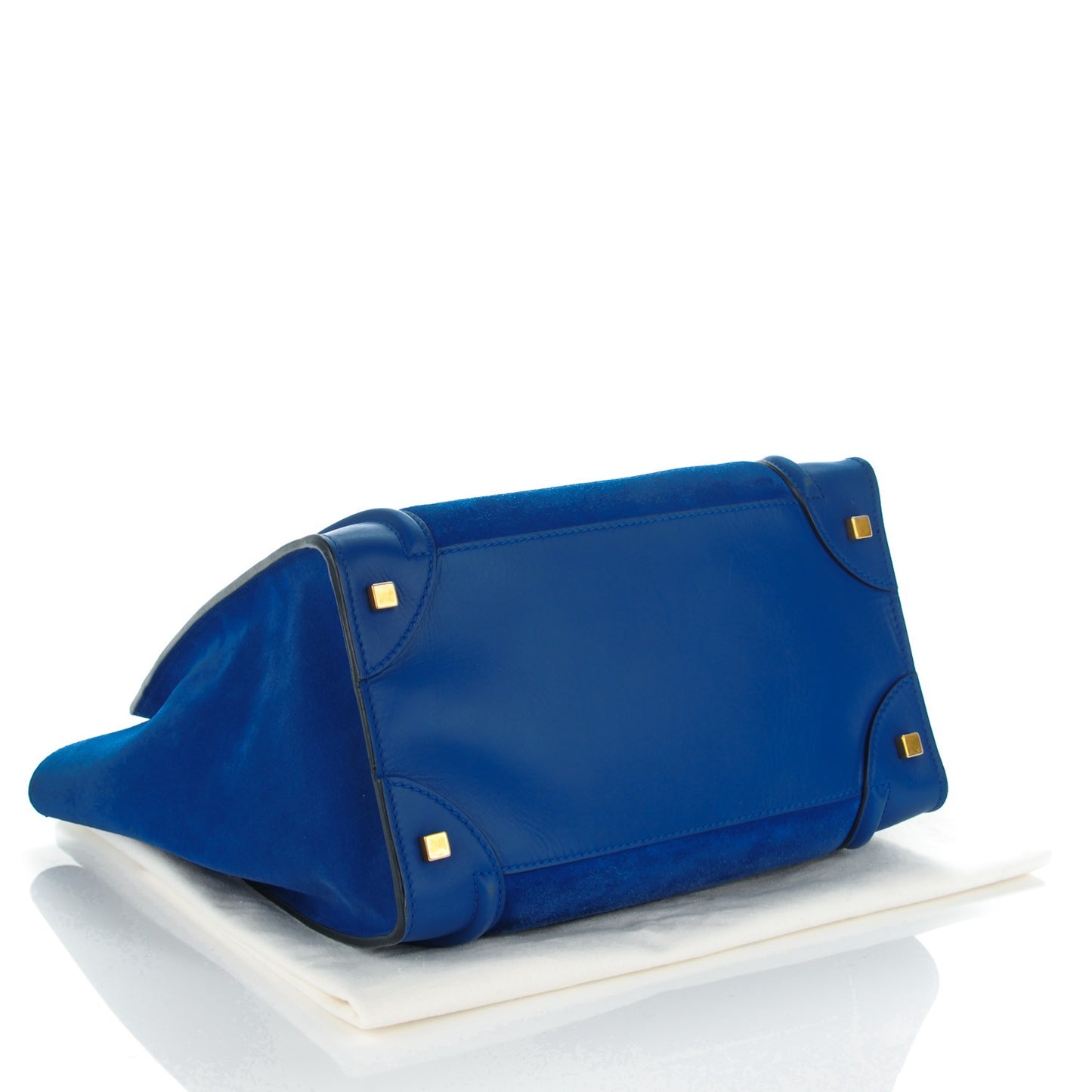 Smooth Calfskin Suede Mini Luggage Royal Blue