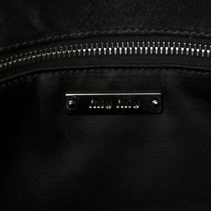 Miu Miu Pattina Nappa Crystal Studded Flap Bag Black 6 of 11