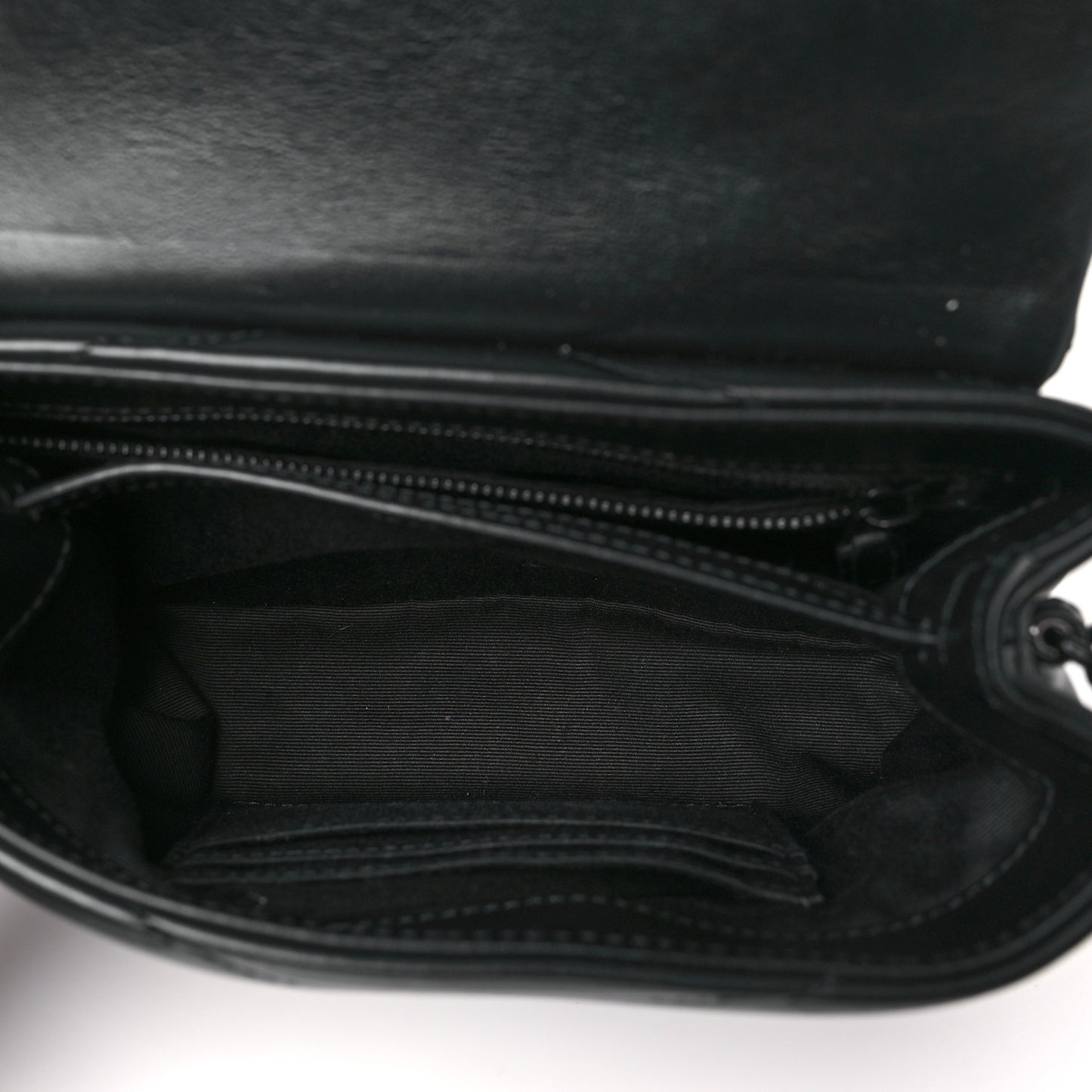 Calfskin Y Quilted Monogram Monochrome Toy Loulou Crossbody Bag Black