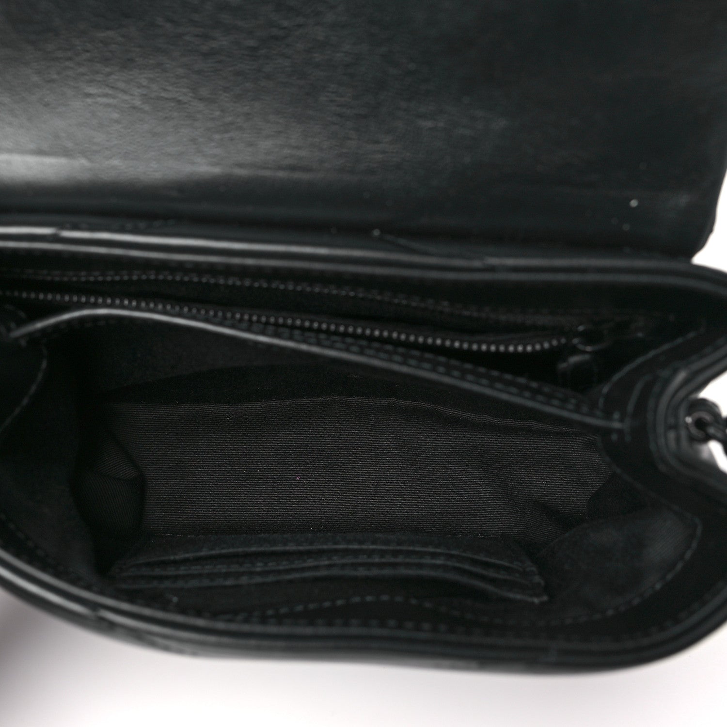 Saint Laurent Calfskin Y Quilted Monogram Monochrome Toy Loulou Crossbody Bag Black 5 of 10