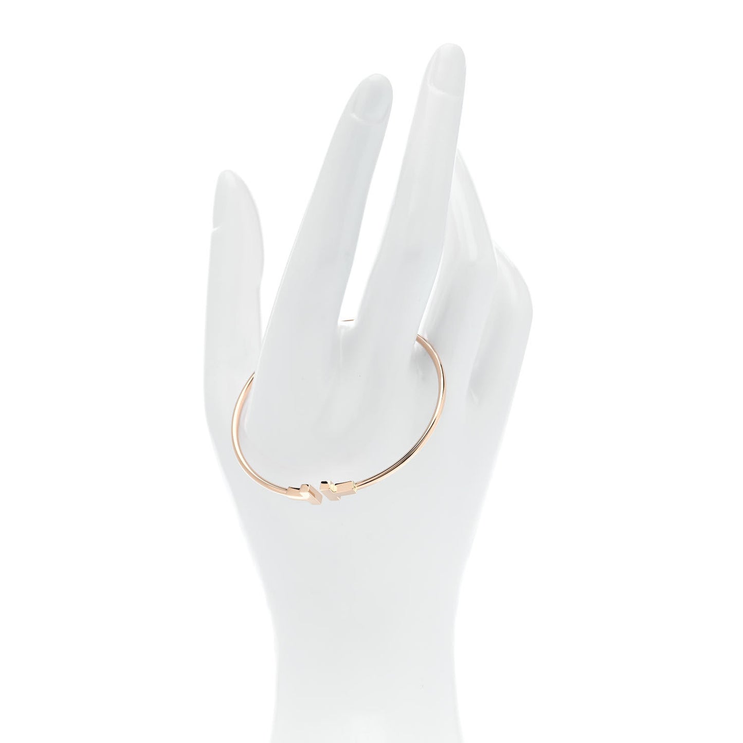 18K Rose Gold Narrow T Wire Bracelet