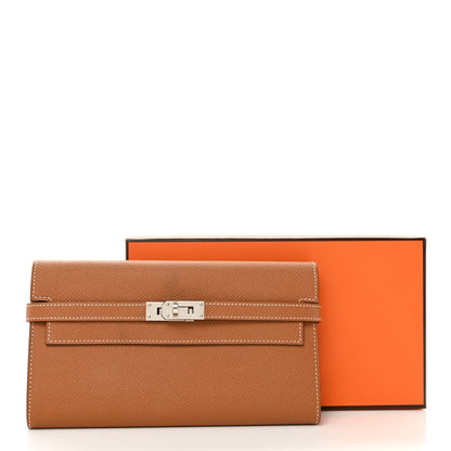 Hermes Epsom Kelly Longue Wallet Gold 3 of 9