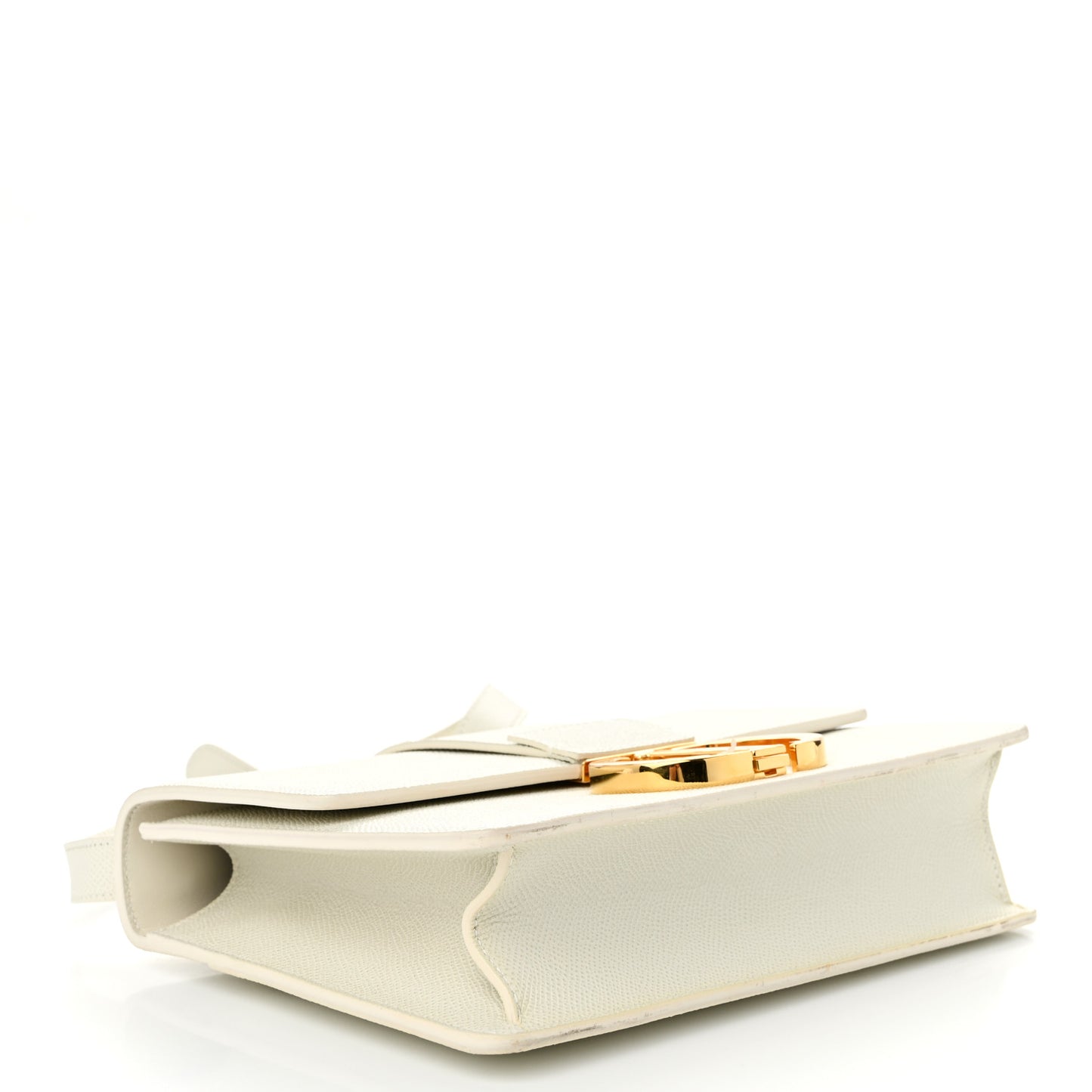 Grained Calfskin 30 Montaigne Flap Bag White