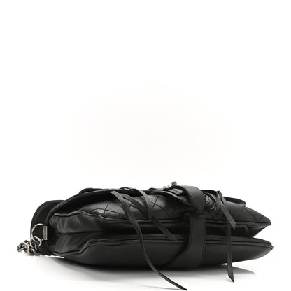 Chanel Calfskin Quilted Large Ride My Bag Messenger Black 4 of 10