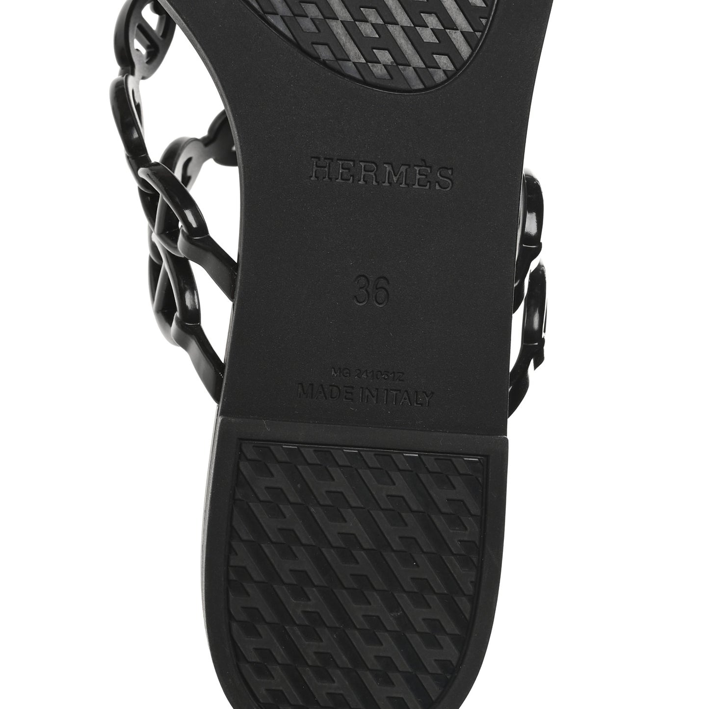 Rubber Chaine d'Ancre Island Sandals 36 Black