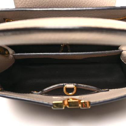 Louis Vuitton Taurillon Capucines BB Galet 5 of 14