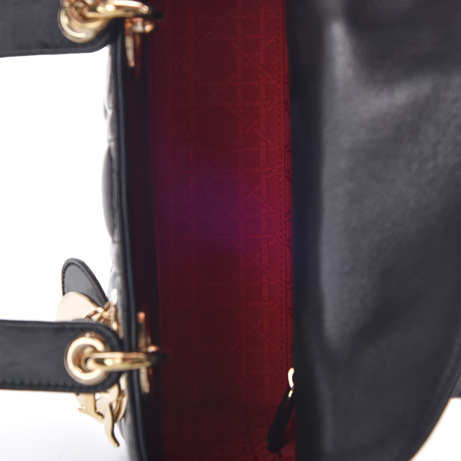 Christian Dior Lambskin Cannage Small Lucky Badges My Lady Dior Black 5 of 12