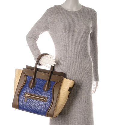 Celine Python Smooth Calfskin Mini Tri-Color Luggage 2 of 7
