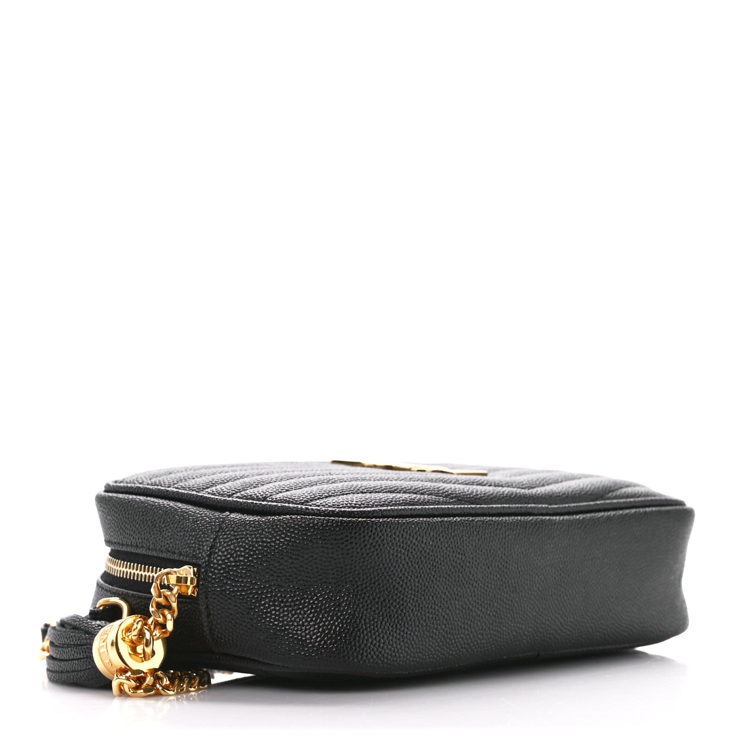 Saint Laurent Grain De Poudre Matelasse Monogram Mini Lou Camera Bag Black 4 of 11