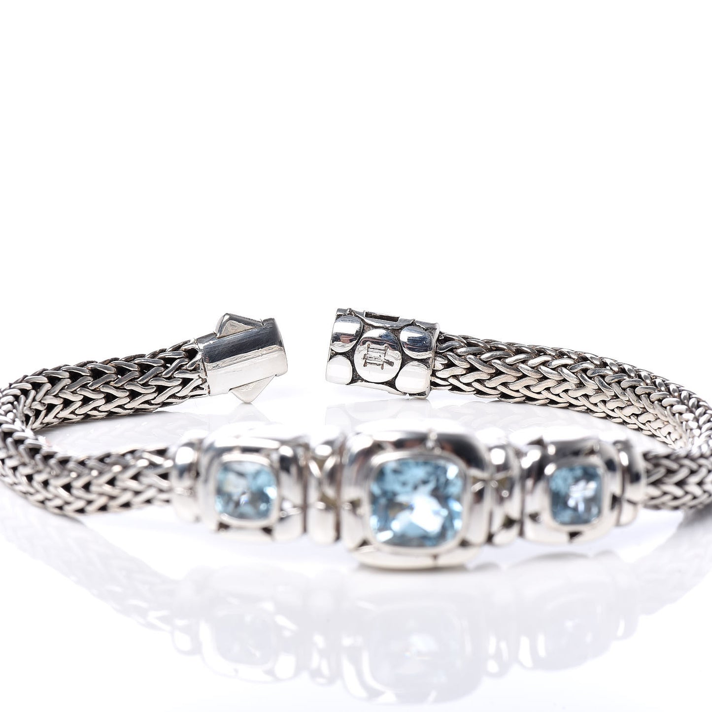 Sterling Silver Blue Topaz Batu Kali Bracelet