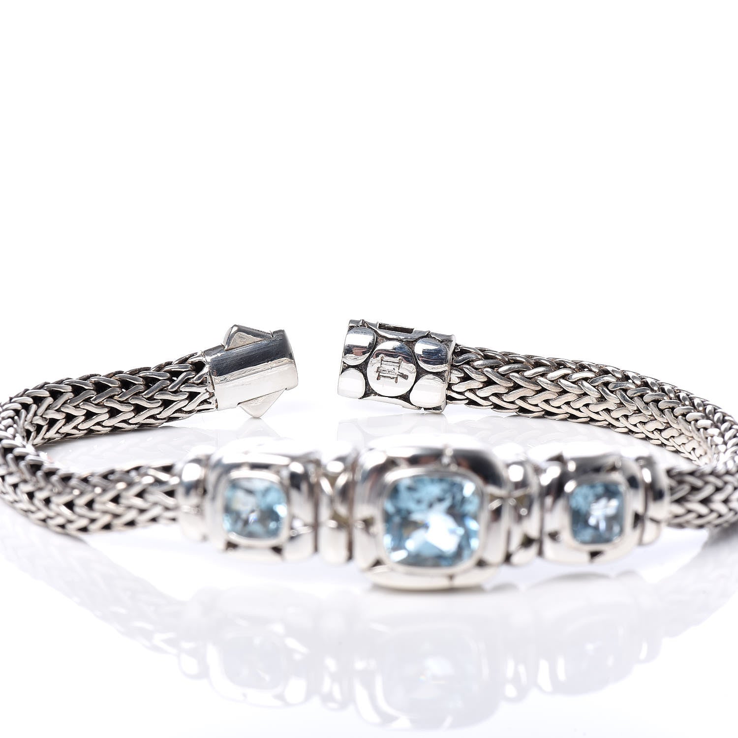 John Hardy Sterling Silver Blue Topaz Batu Kali Bracelet 5 of 5