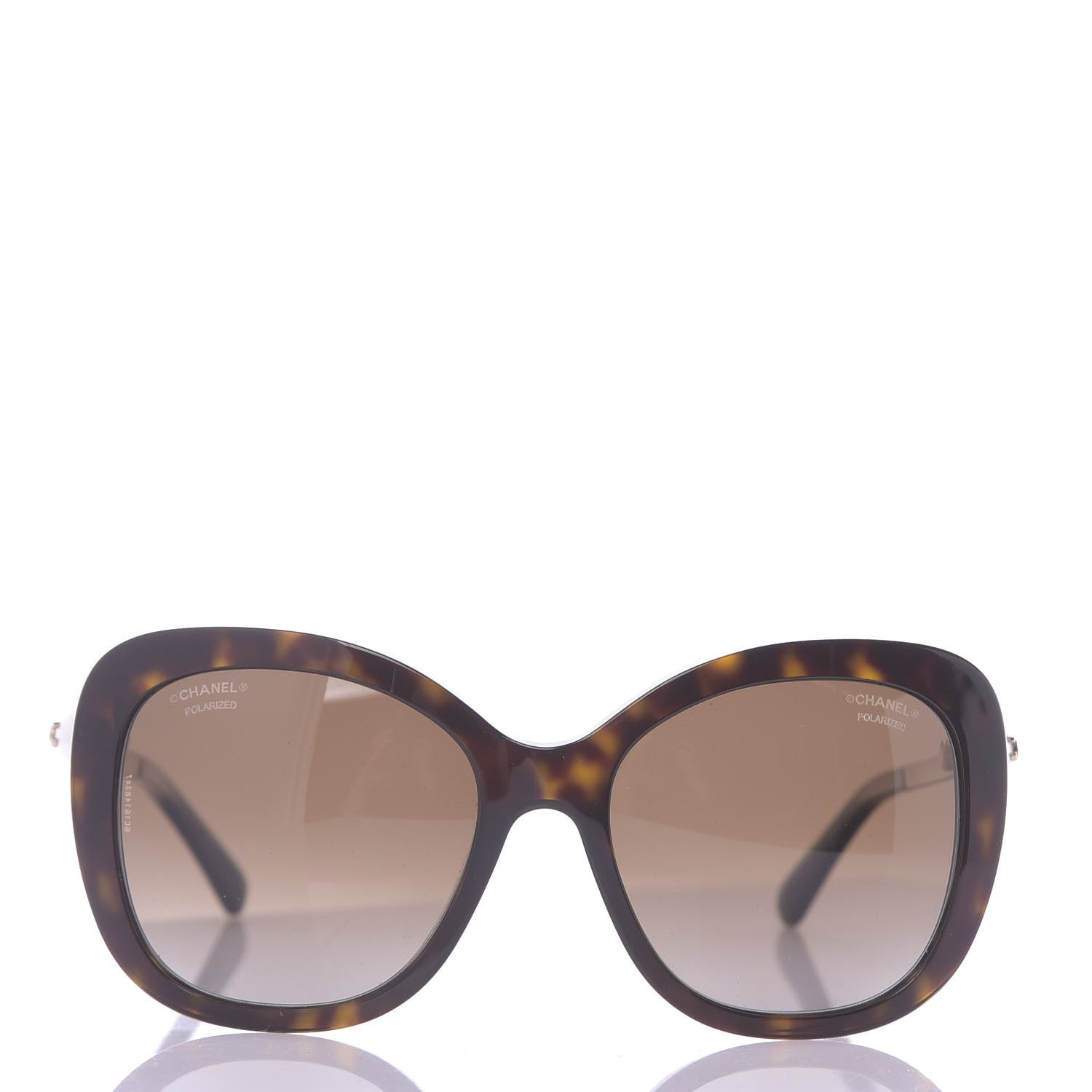 Chanel Square Winter Polarized Pearl Sunglasses 5339-H Tortoise 2 of 7