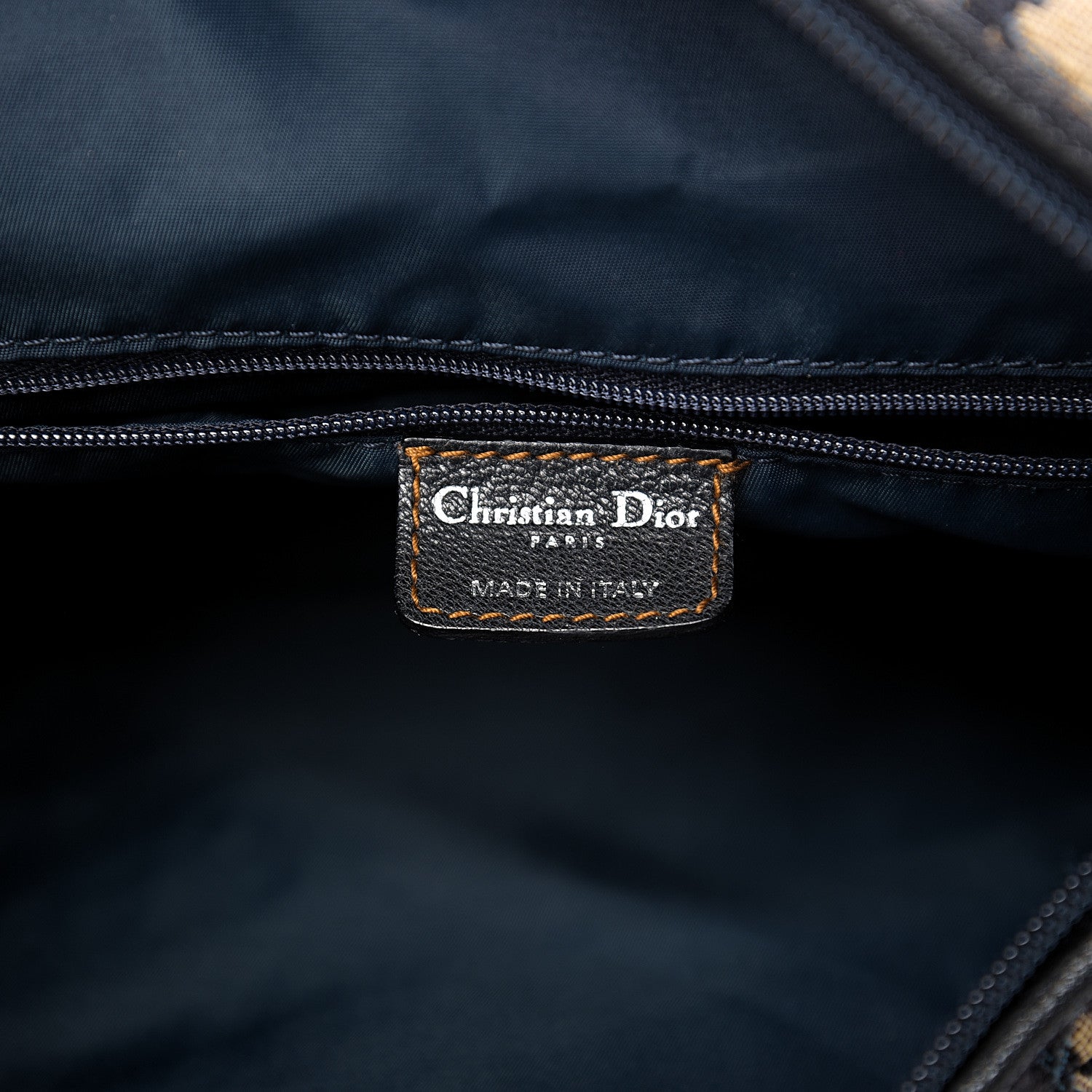 Christian Dior Monogram Buckle Hobo Navy Blue 5 of 9