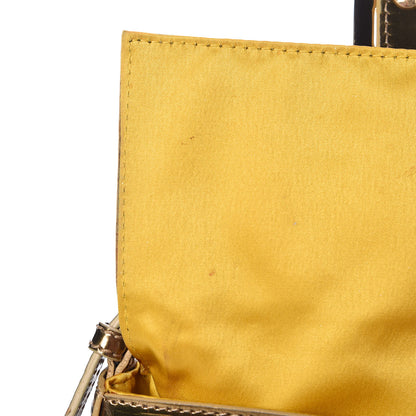 Fendi Vitello Mirror FF Embossed Mini Mama Baguette Oro Ambrato 10 of 16