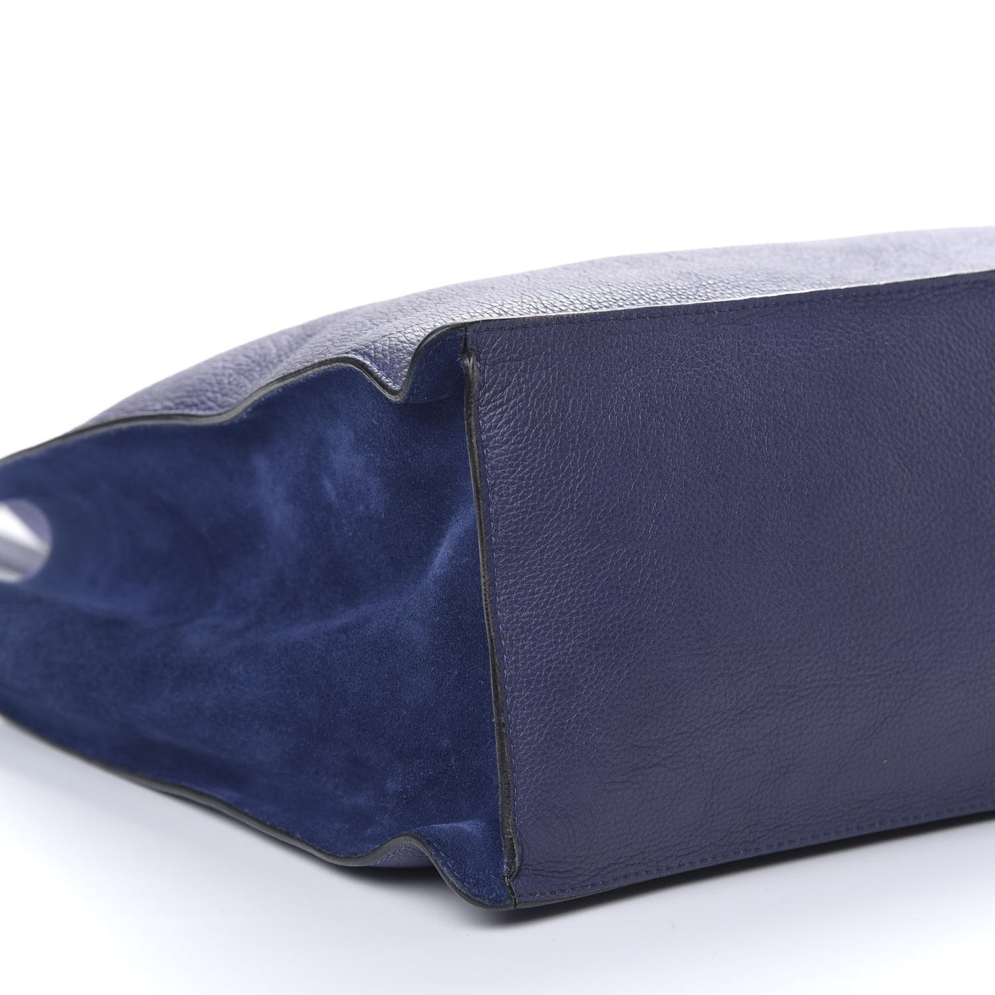 Grained Calfskin Suede Medium Faye Tote Royal Navy