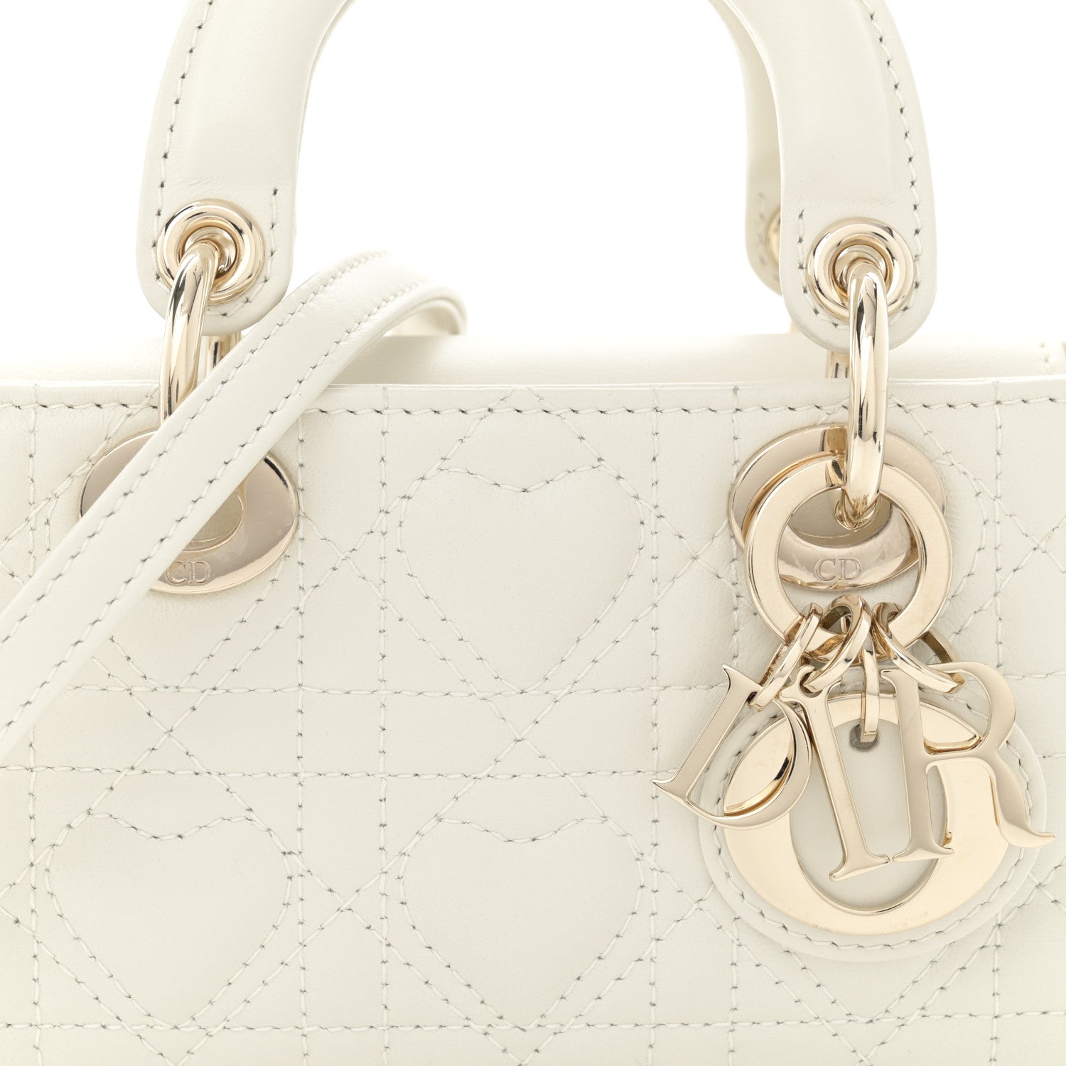 Christian Dior Lambskin Cannage Dioramour Micro Lady D-Joy Latte 8 of 11