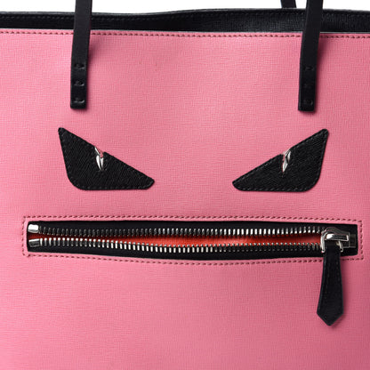 Fendi Vitello Elite Cuoio Monster Buggies Medium Roll Tote Lollypop Black 19 of 19