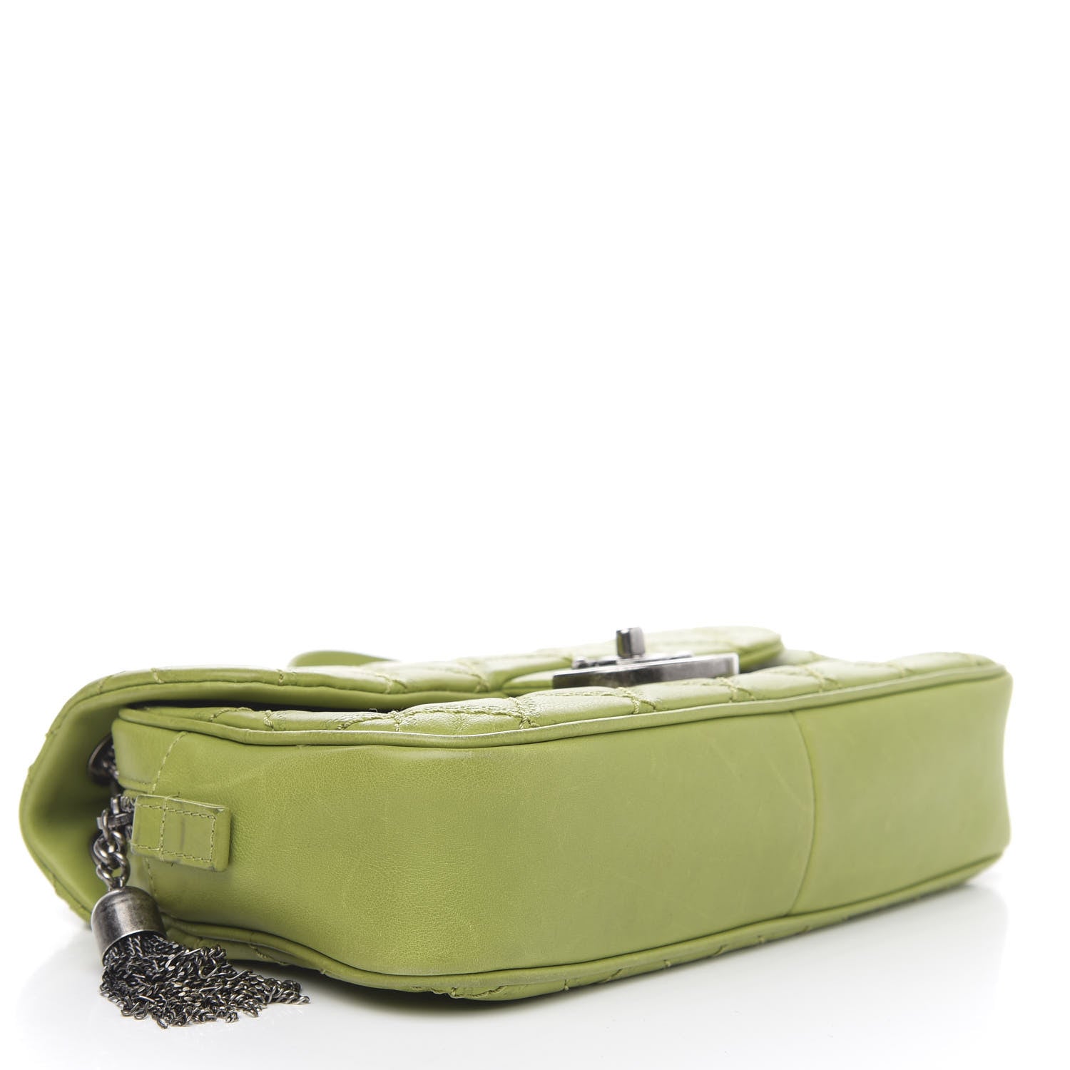 Chanel Calfskin Quilted Medium Coco Sporran Flap Green 4 of 16