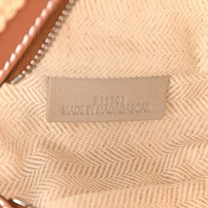 Loewe Calfskin Raffia Paulas Ibiza Pochette Bag Natural Tan 7 of 10