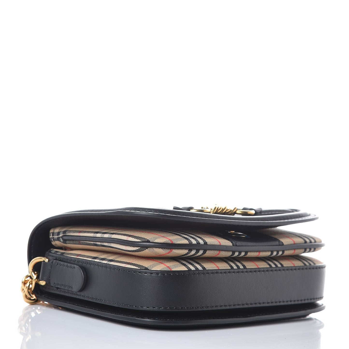 Smooth Calfskin 1983 Knight Check Link Shoulder Bag Black