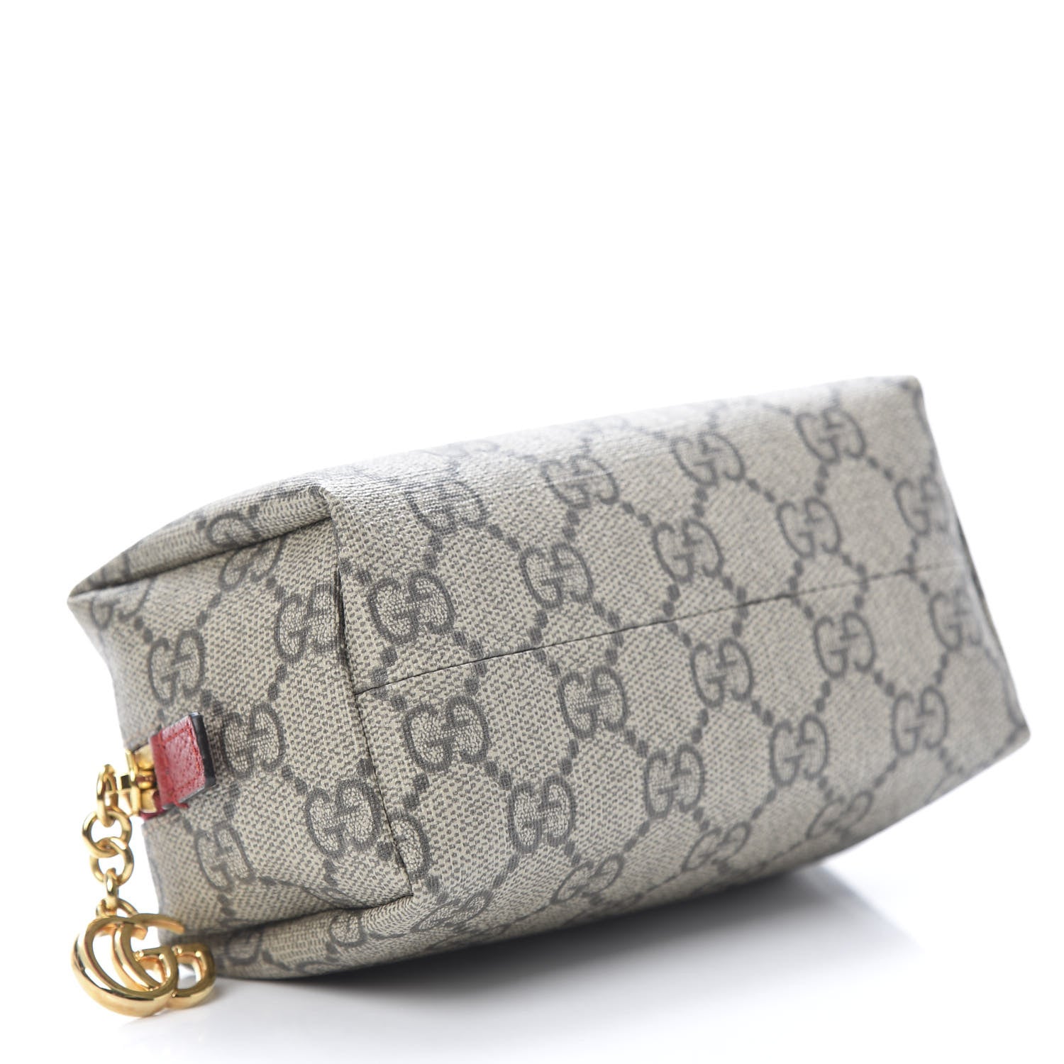 Gucci Soft GG Supreme Monogram Calfskin Small Ophidia Cosmetic Case Beige Ebony Hibiscus Red 4 of 8