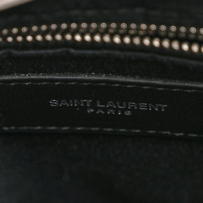 Saint Laurent Calfskin Y Quilted Monogram Medium Loulou Chain Satchel Granite 6 of 10