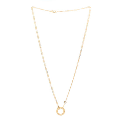 Cartier 18K Yellow Gold 2 Diamond LOVE Necklace 3 of 5