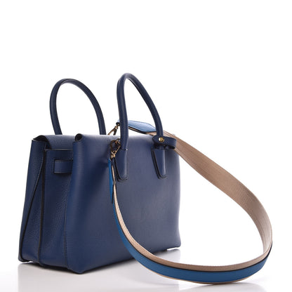 MCM Grained Calfskin Medium Milla Tote Navy 4 of 10
