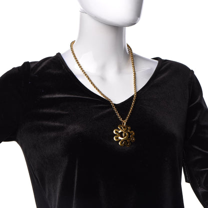 Chanel CC Pendant Necklace Gold 2 of 5