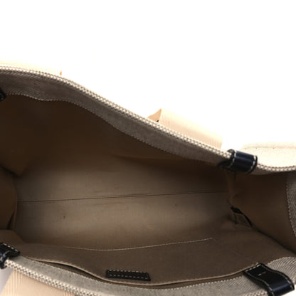 Chloe Linen Calfskin Medium Woody Ribbon Tote White Blue 5 of 11