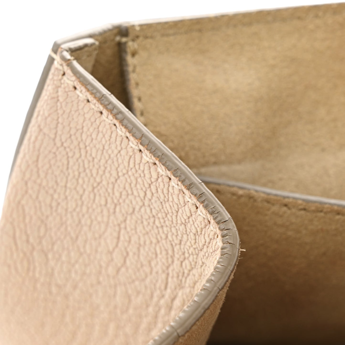 Grained Lambskin Mini Drew Shoulder Bag Abstract White