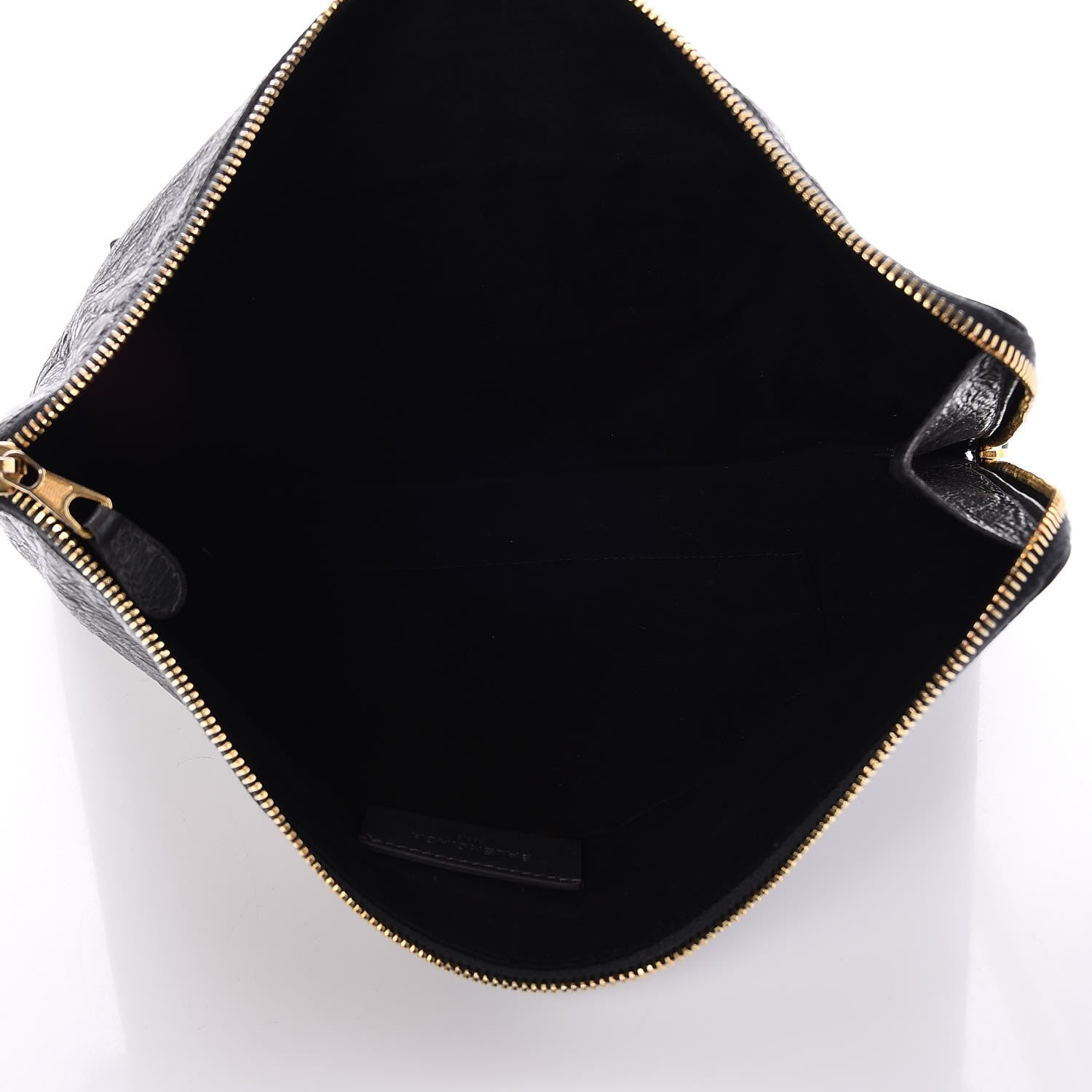 Balenciaga Agneau Giant 12 Gold Hardware Pouch Clutch Gris Fossile 5 of 7