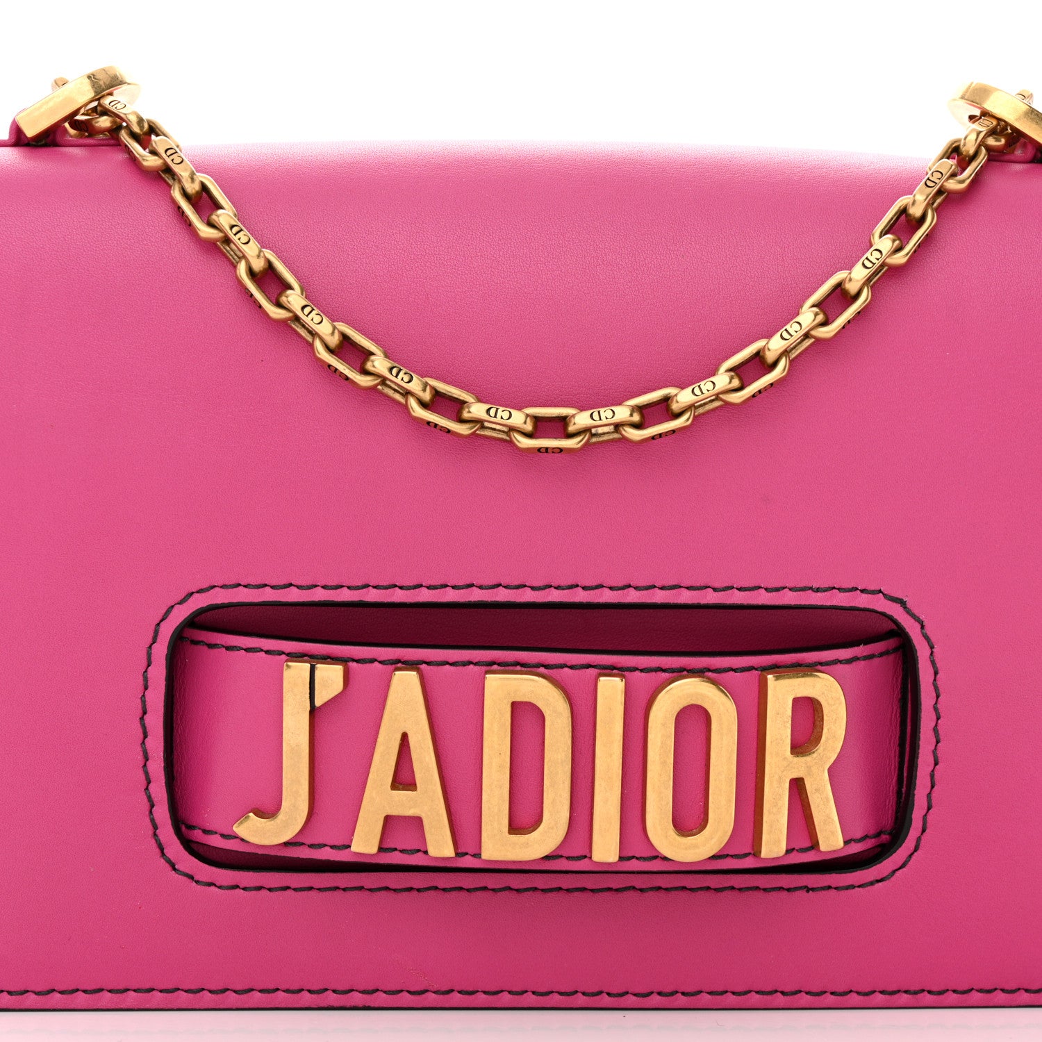 Christian Dior Calfskin J'Adior Chain Flap Bag Fuchsia 7 of 9