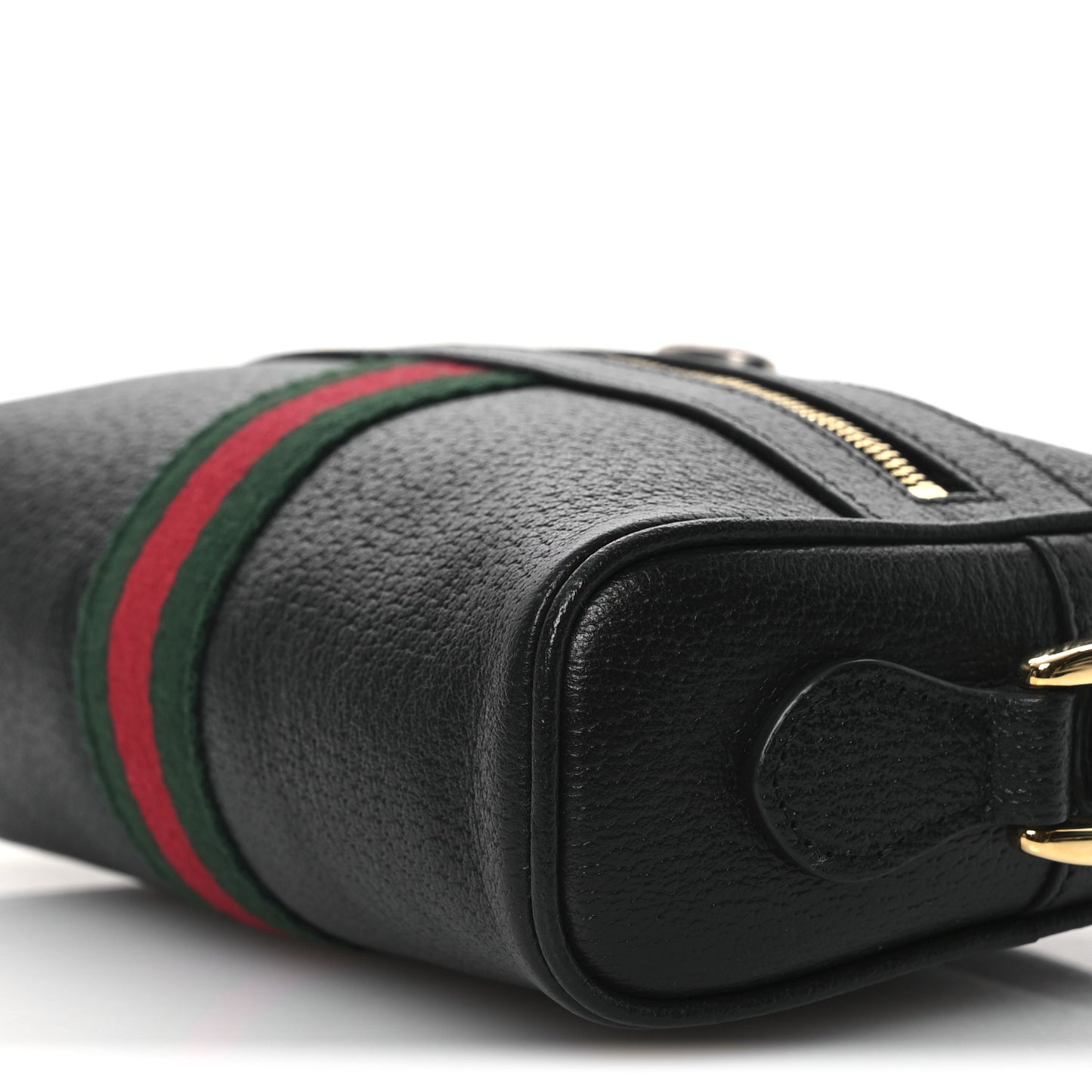 Calfskin Web Mini Ophidia Shoulder Bag Black