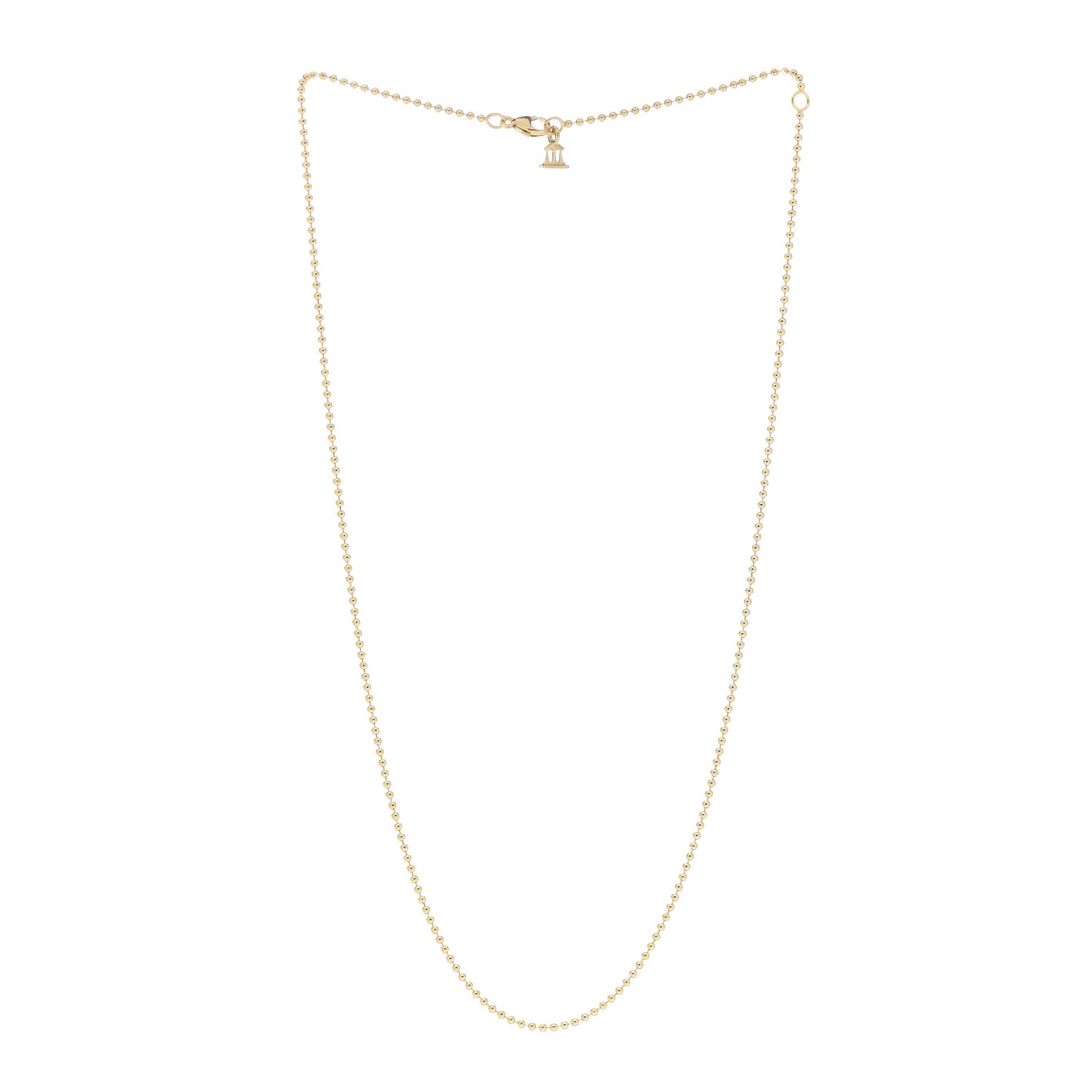 18K Yellow Gold Ball Chain Necklace 18"