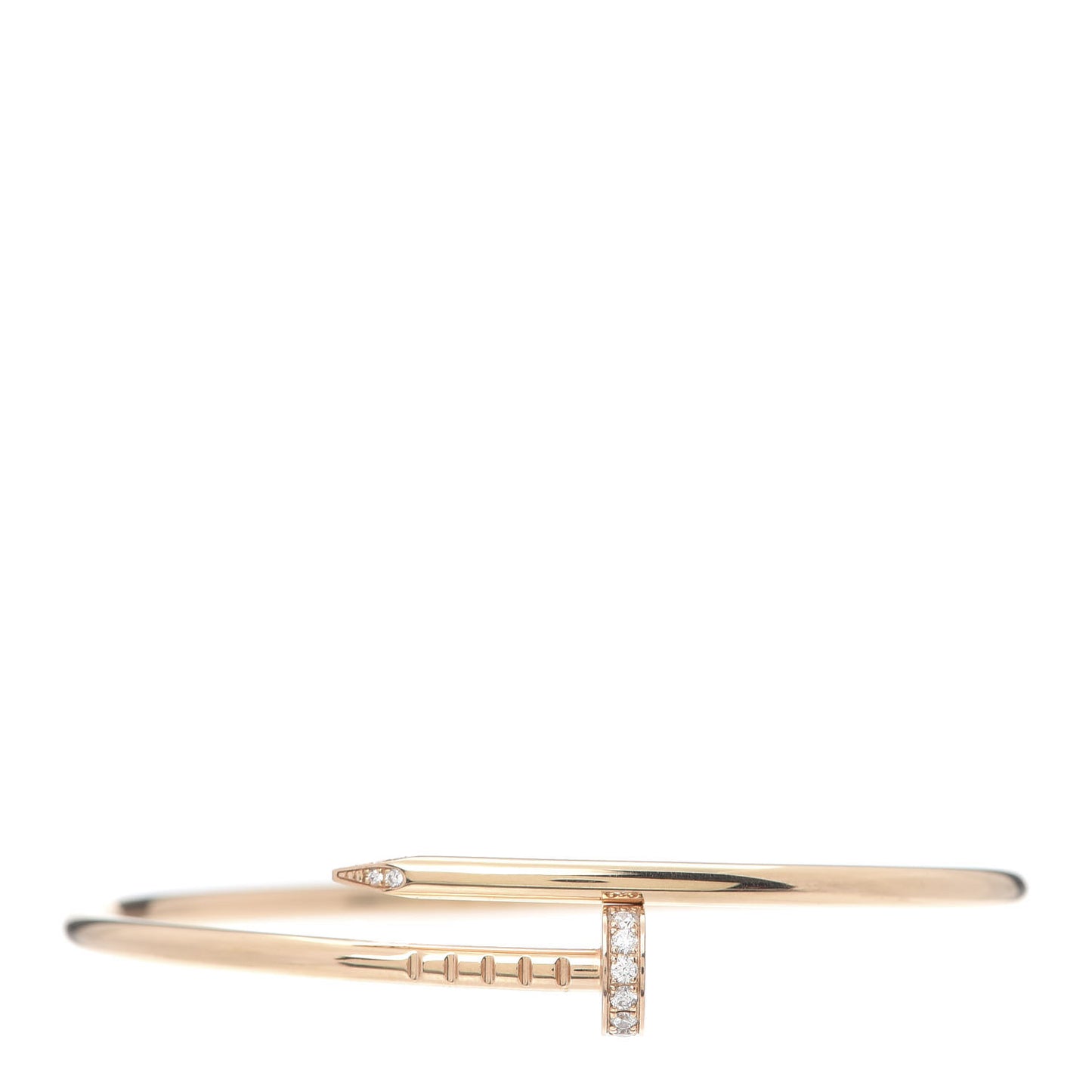 18K Pink Gold Diamond Small Juste Un Clou Bracelet 15