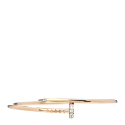 Cartier 18K Pink Gold Diamond Small Juste Un Clou Bracelet 15 1 of 6