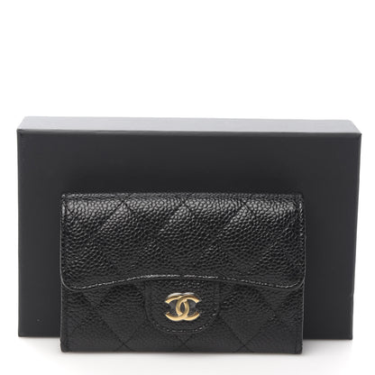 Chanel Caviar Quilted Flap Card Holder Black 9 of 9