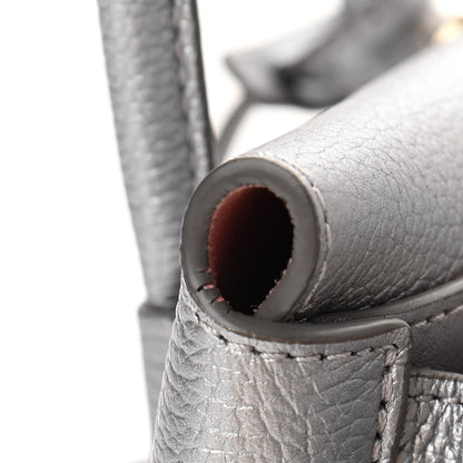 MCM Metallic Grained Calfskin Mini Milla Tote Spike Silver 12 of 12