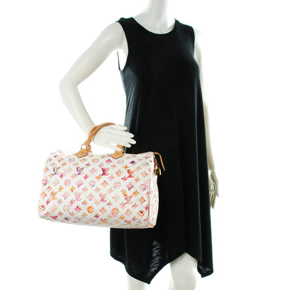 Louis Vuitton Watercolor Aquarelle Speedy 35 White 2 of 7
